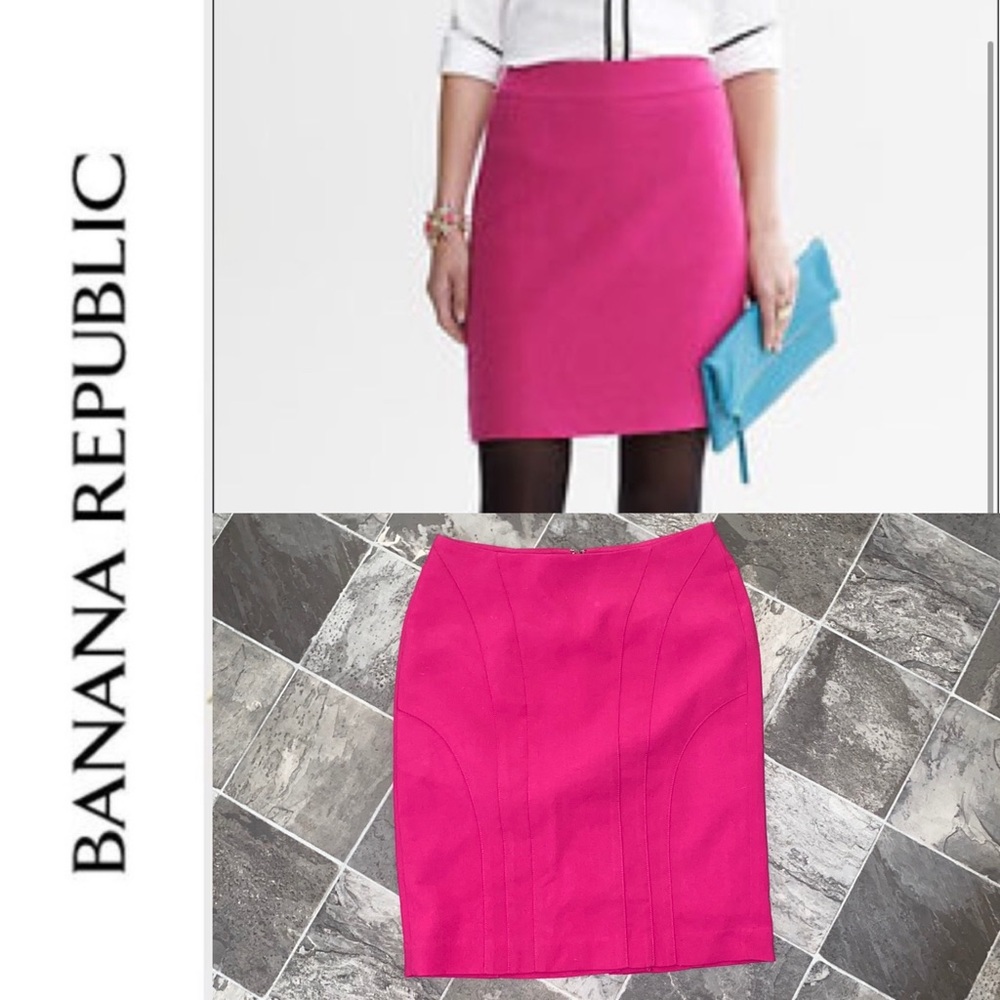 ✨Banana Republic Hot Pink Pencil Skirt✨